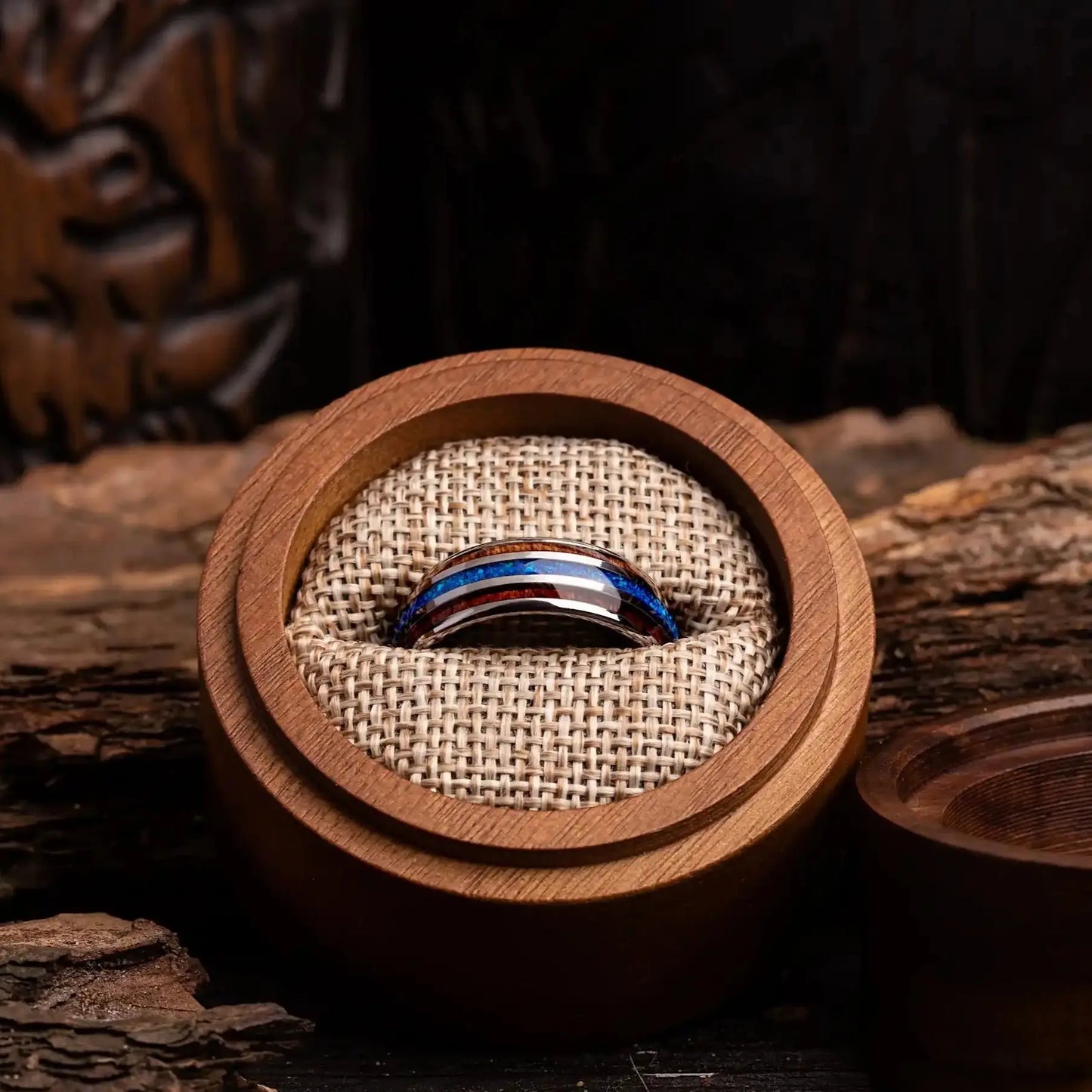CELESTIAL BLUE - Opal & Whiskey Ring