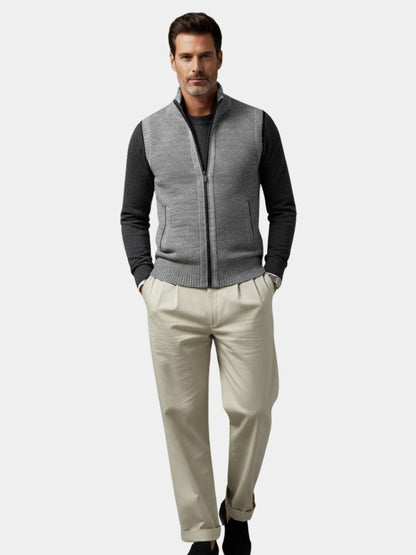 Elegant Full-Zip Sweater Vest - Caay Shop