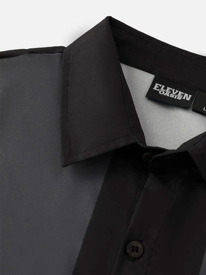 Men's Basic 50s Style Bowling Short Sleeve Shirt