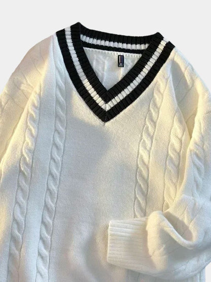 Minimalist V-Neck Sweater - Caay Shop