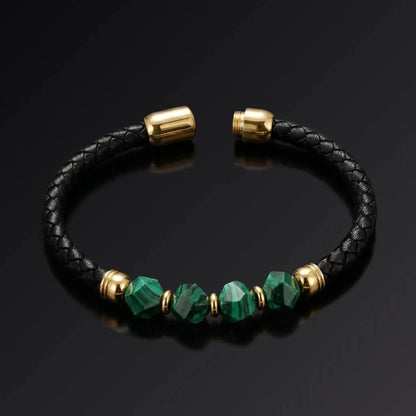 SAN-KAWA — Malachite Braided Bracelet