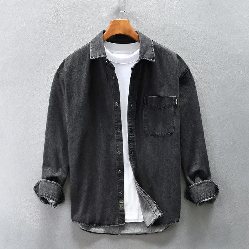 Stone-Washed Denim - Shirt CASA LARO MEN