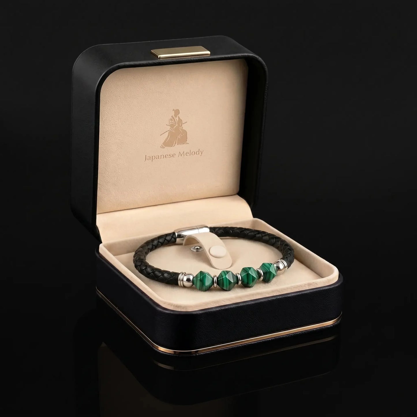 SAN-KAWA — Malachite Braided Bracelet